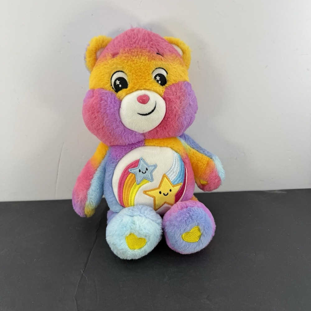 Care Bears 2022 Basic Fun 14" Dare to Care Bear Plush Toy Stuffed EUC